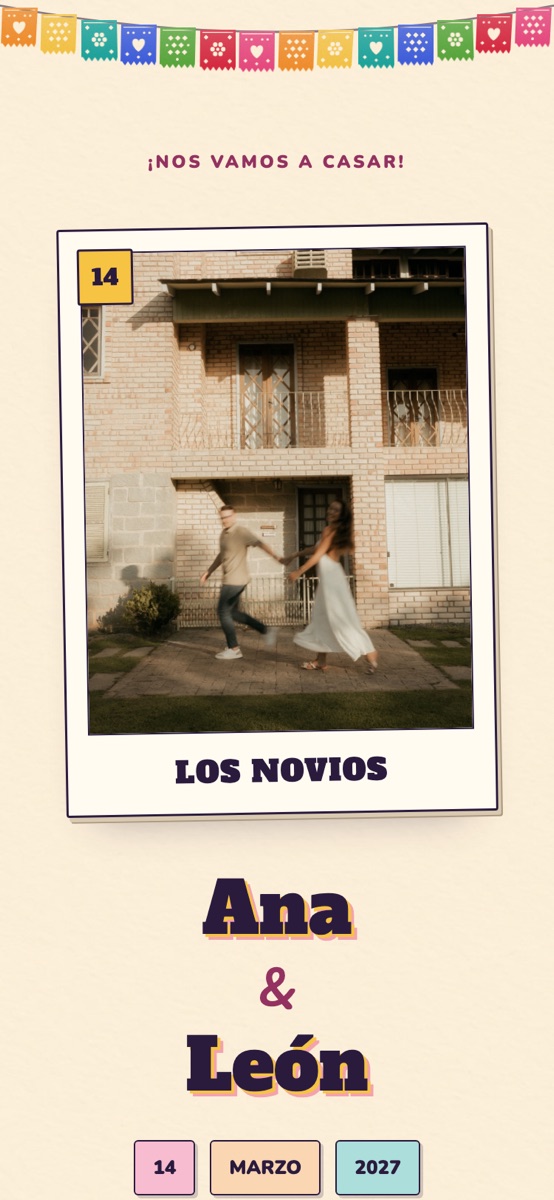 Fiesta design: cover with a lotería-card photo