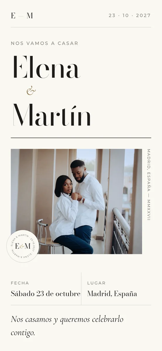 Aurelia design: editorial cover with the names in Didot