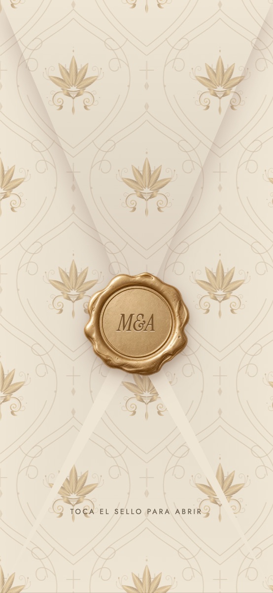 Diseño romántico: sobre lacrado con sello dorado