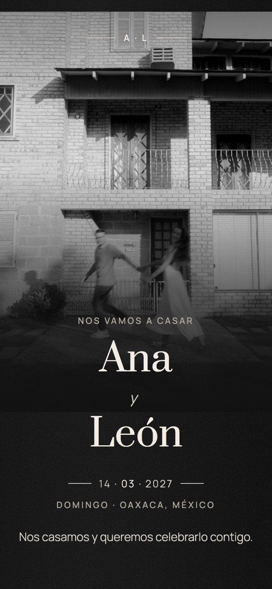 Diseño noir: portada con foto en blanco y negro