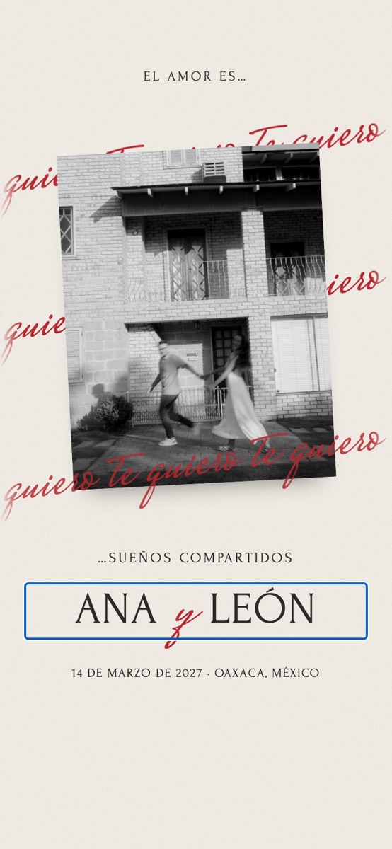 Diseño tinta: portada con foto en blanco y negro y caligrafía roja
